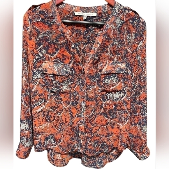 COLLECTIVE CONCEPTS Womens XS Petite Multicolor Sheer 3/4 / Long Sleeve Office - Picture 1 of 16